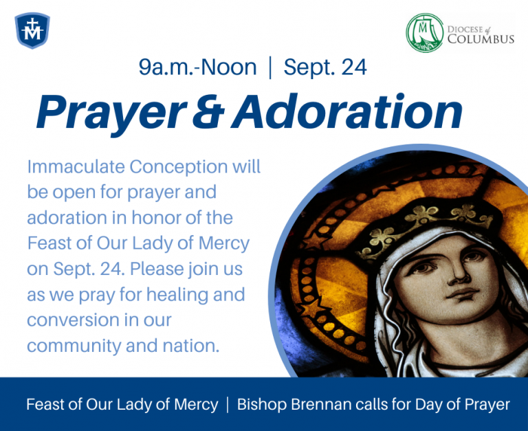 Adoration & Prayer | 9 a.m.-12 p.m. Sept. 24 – Immaculate Conception Church